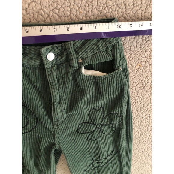 PacSun Women’s Corduroy Pants Size 26 90s Boyfriend Embroidered Boho Hippie - Picture 9 of 9